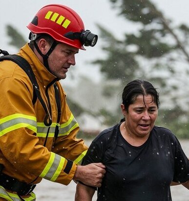 firefighter rescuing family flood_23 2151995233 1